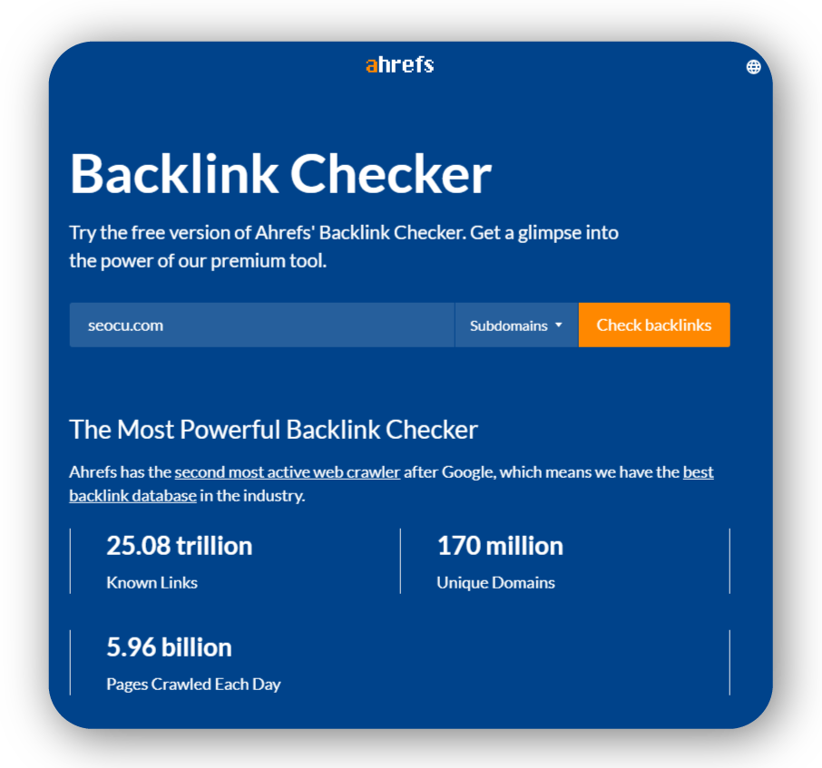 ahrefs-backlink-chacker
